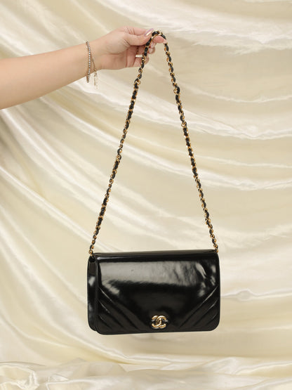 Chanel Patent Medium Full Flap