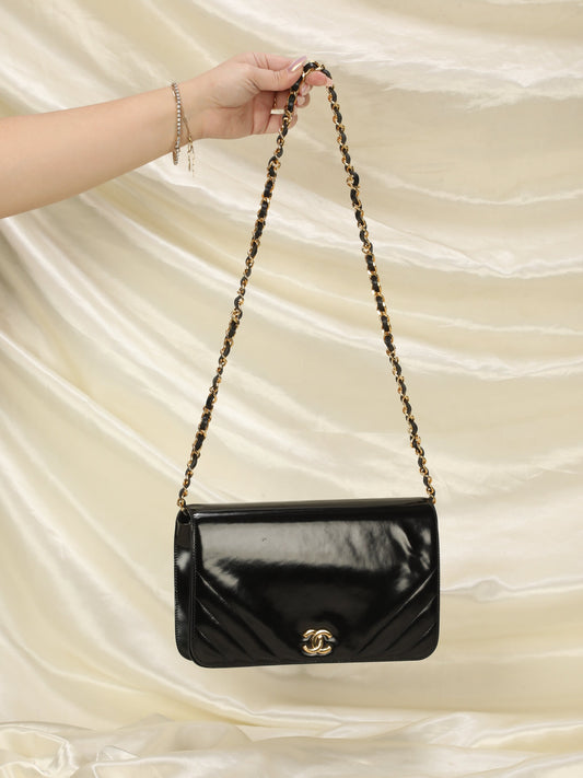 Chanel Patent Medium Full Flap