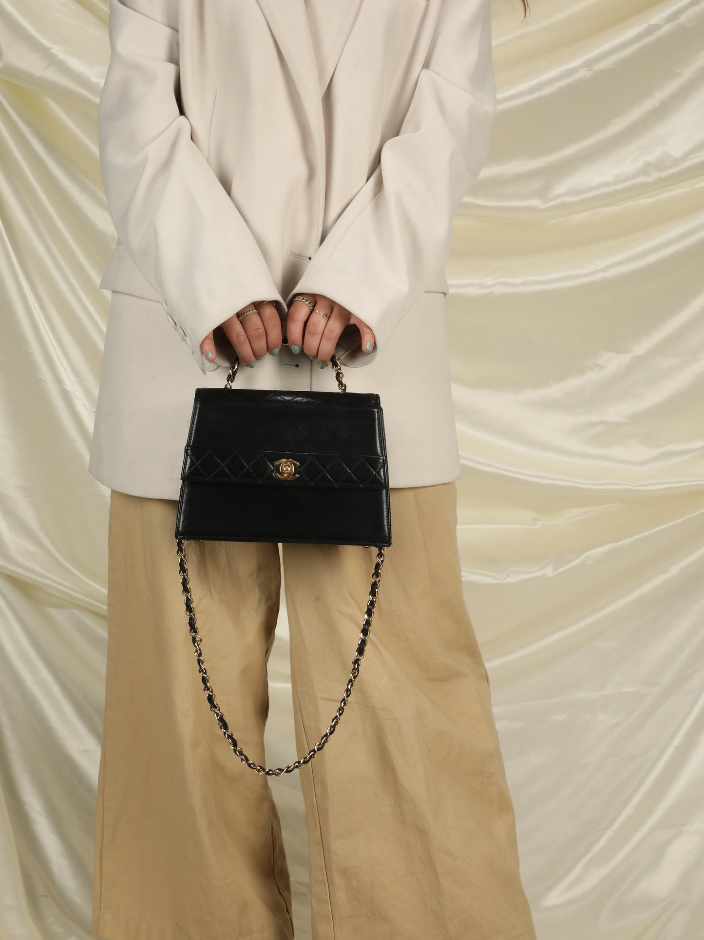 Extremely Rare Chanel Lambskin Trapezoid Bag
