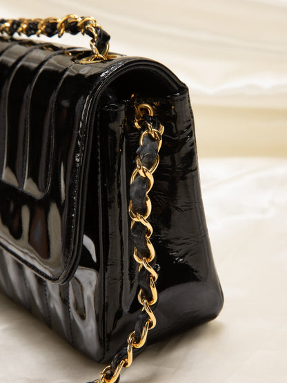 Chanel Patent Vertical Flap Bag