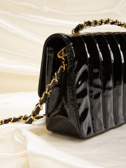 Chanel Patent Vertical Flap Bag