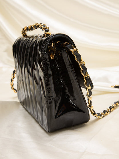 Chanel Patent Vertical Flap Bag