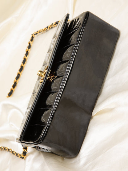 Chanel Patent Vertical Flap Bag