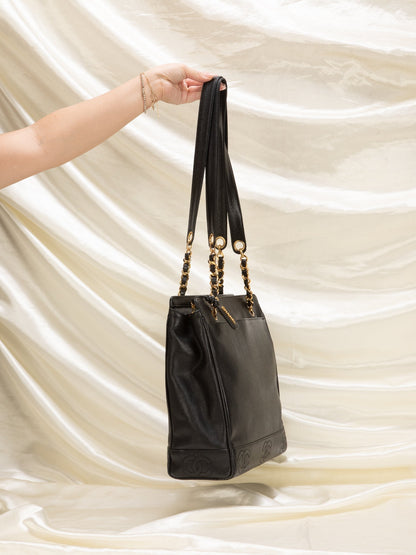 Chanel Timeless Logo Chain Tote