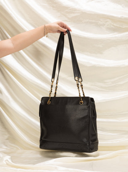 Chanel Timeless Logo Chain Tote