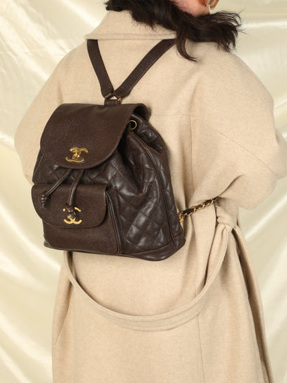 Extremely Rare Chanel Caviar Quilted Backpack