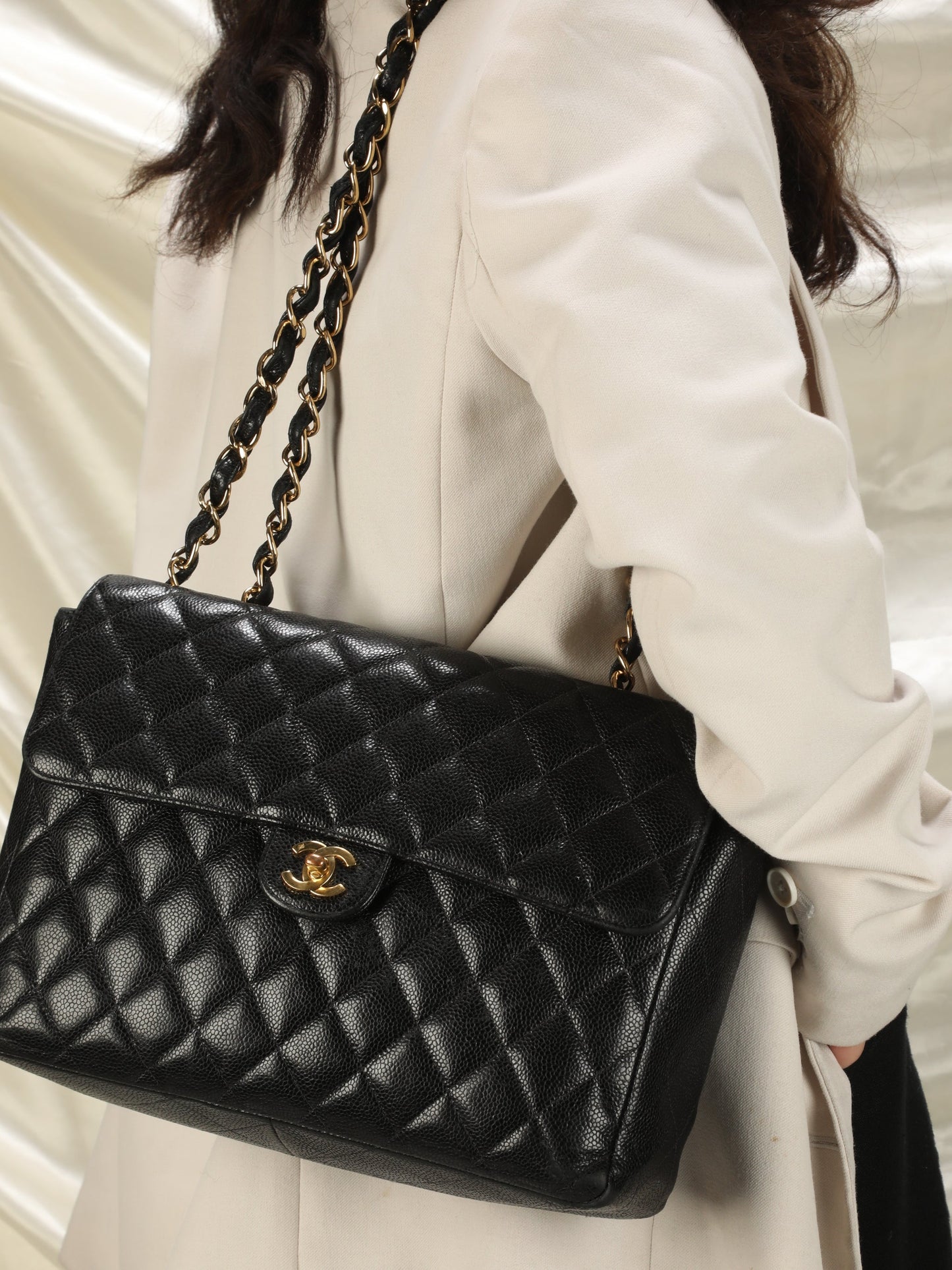 Chanel Caviar Jumbo Flap Bag