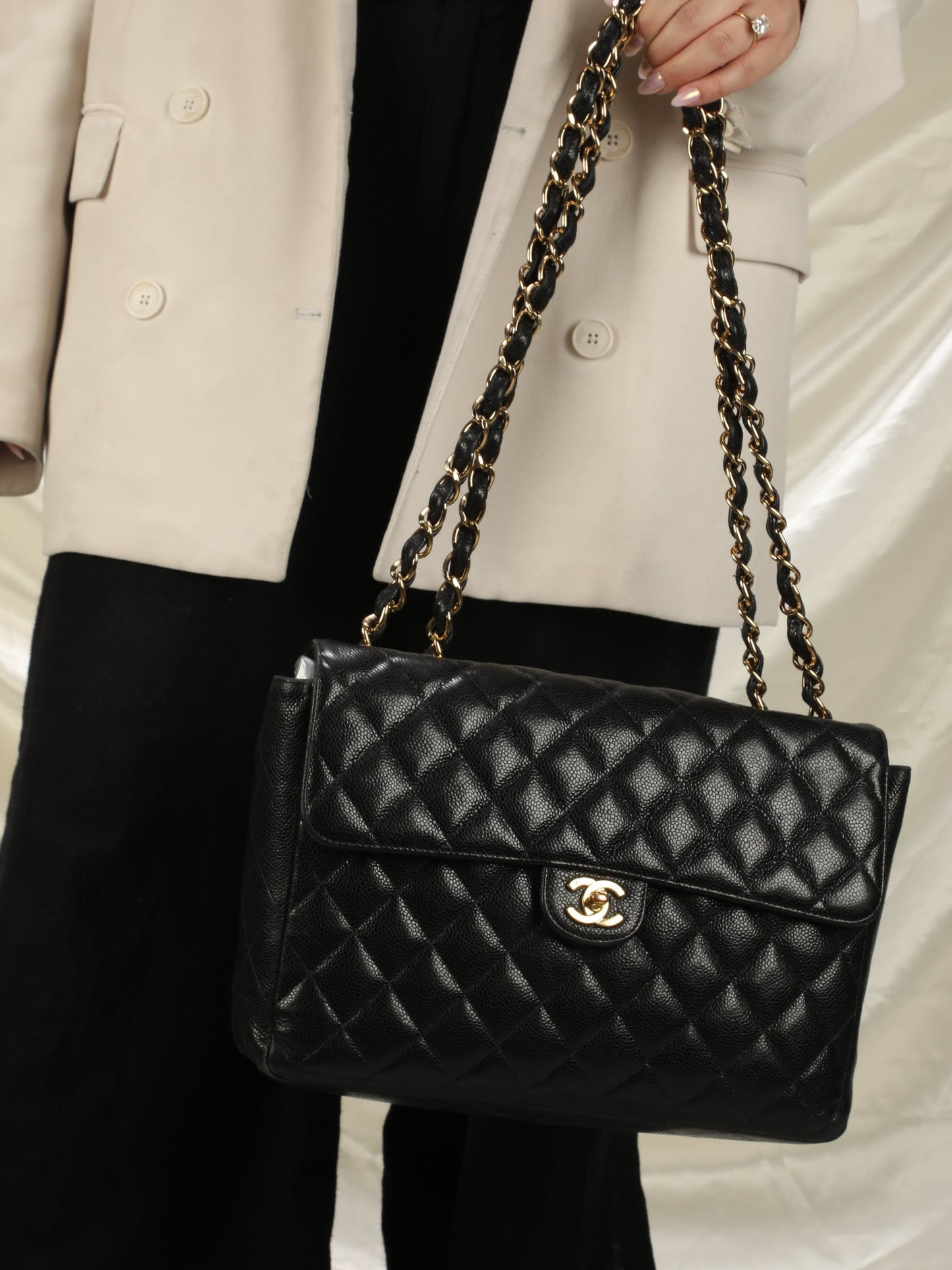 Chanel Caviar Jumbo Flap Bag