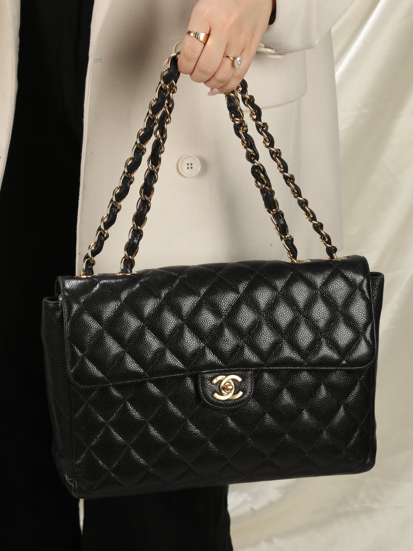 Chanel Caviar Jumbo Flap Bag