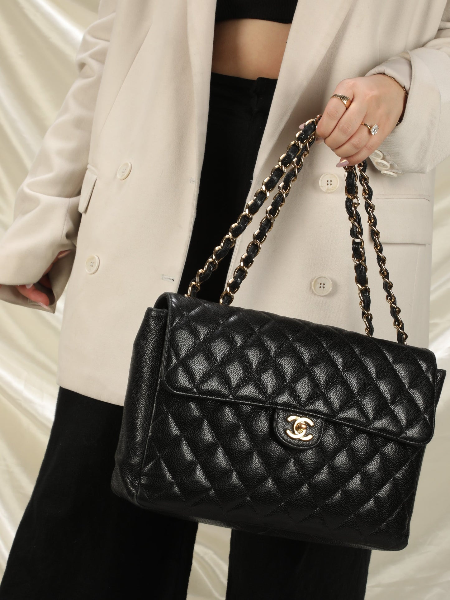 Chanel Caviar Jumbo Flap Bag