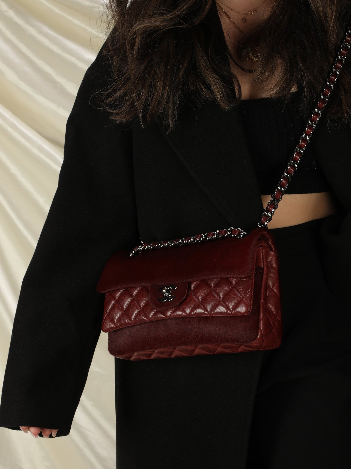 Extremely Rare Chanel Pony Hair and Calfskin Double Flap
