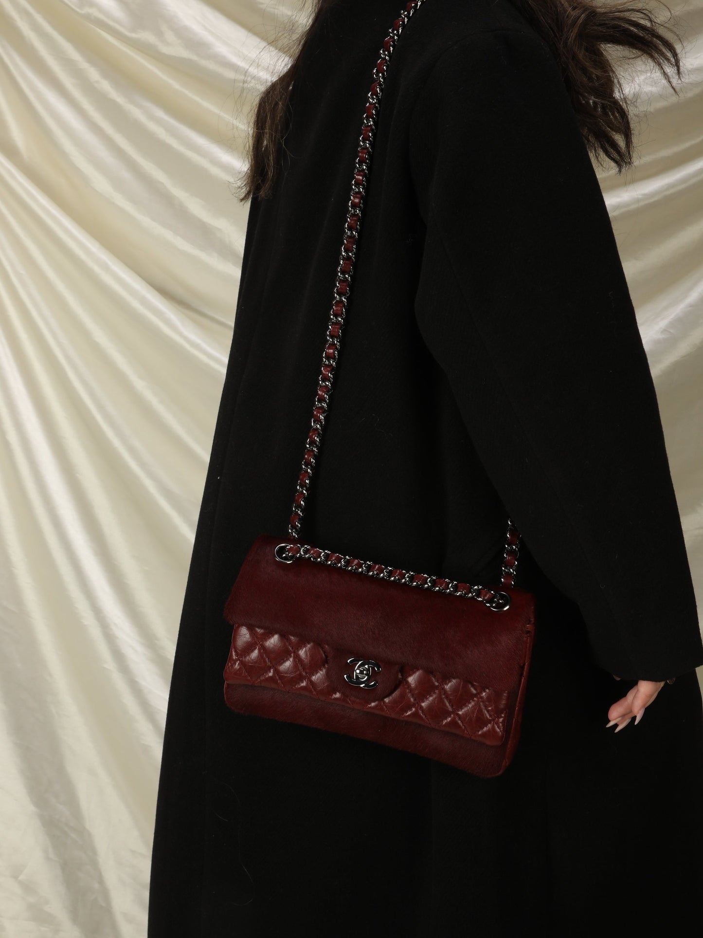 Extremely Rare Chanel Pony Hair and Calfskin Double Flap