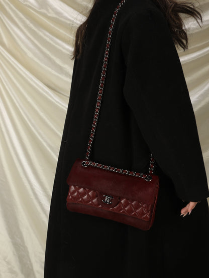Extremely Rare Chanel Pony Hair and Calfskin Double Flap