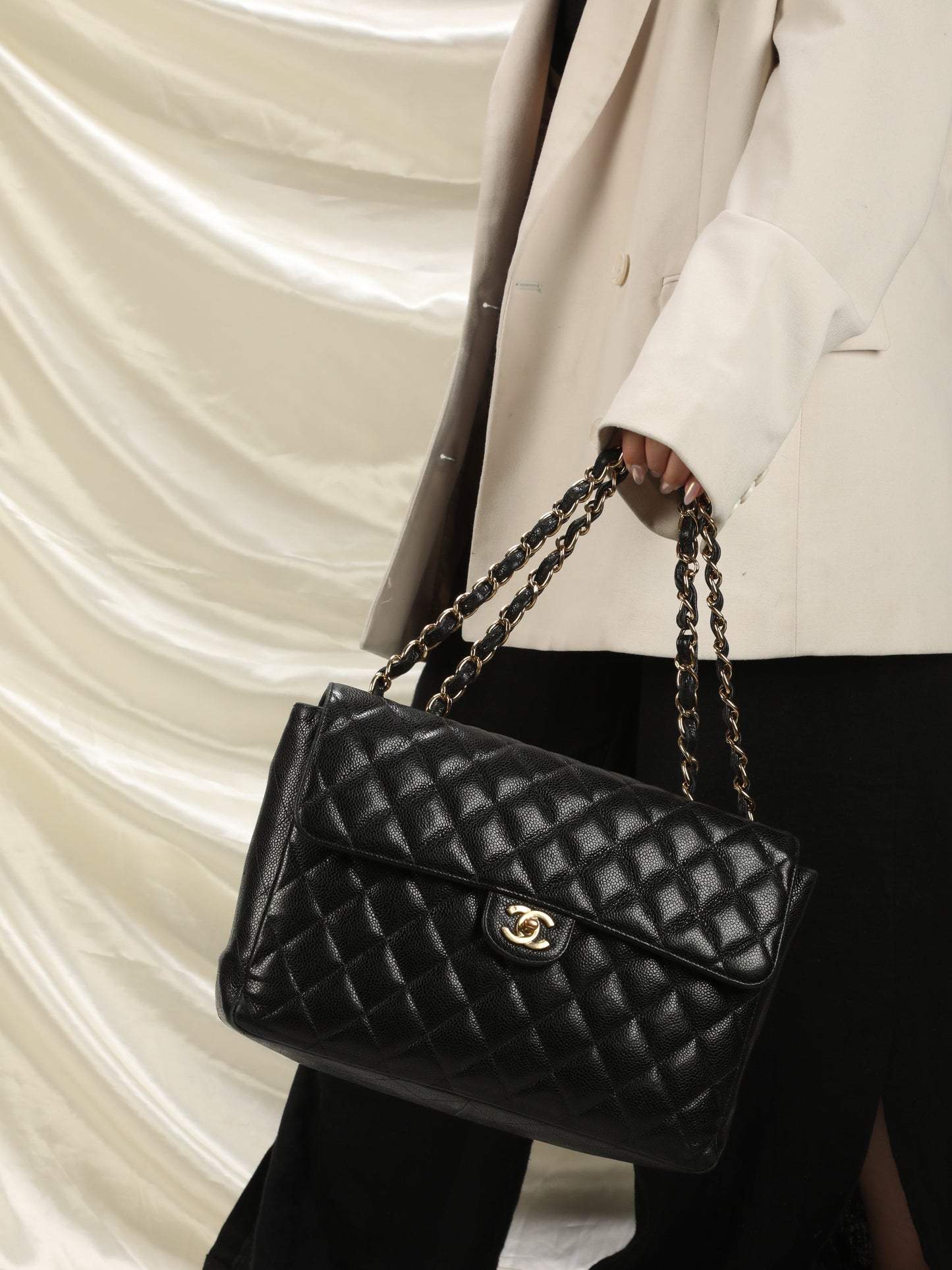 Chanel Caviar Jumbo Flap Bag