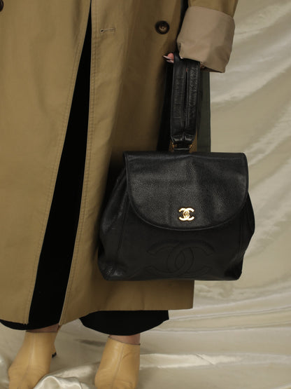 Extremely Rare Chanel Caviar Turnlock Backpack