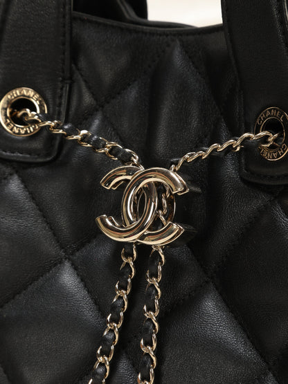 Chanel 2019 Lambskin Bucket Chain Bag