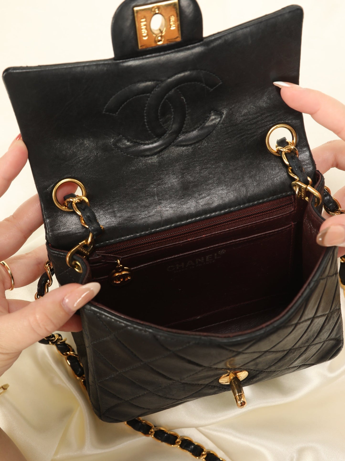 Chanel Mini Lambskin Half Flap