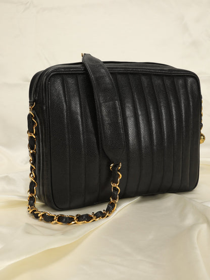 Extremely Rare Chanel Caviar Jumbo Vertical Camera Bag