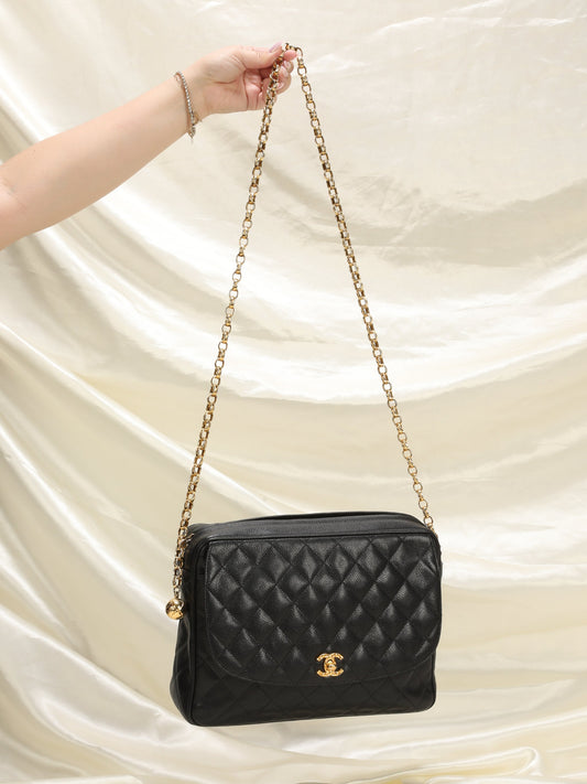 Extremely Rare Chanel Caviar Bijoux Camera Bag