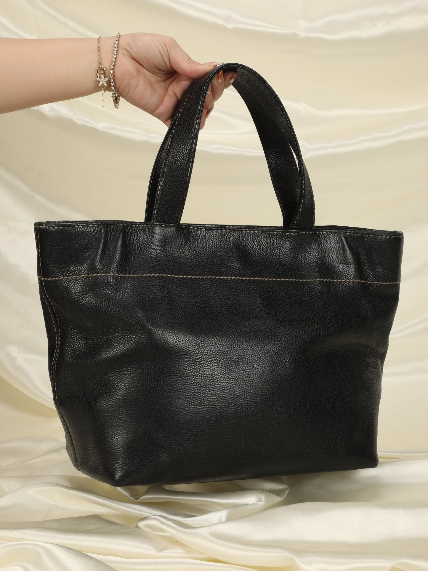 Chanel Turnlock Caviar Tote