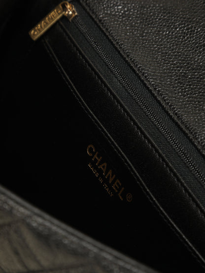 Extremely Rare Chanel Caviar Medium Paris Flap Bag