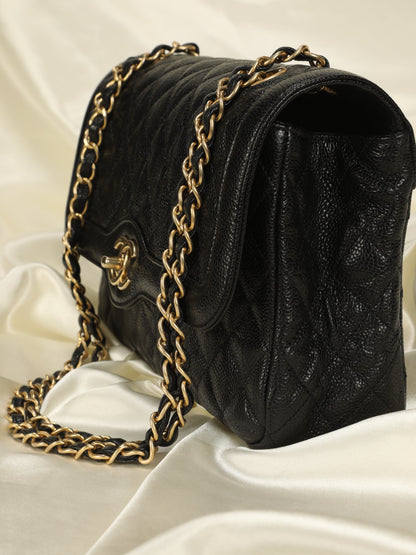 Extremely Rare Chanel Caviar Medium Paris Flap Bag