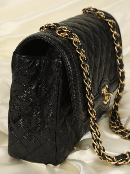 Extremely Rare Chanel Caviar Medium Paris Flap Bag