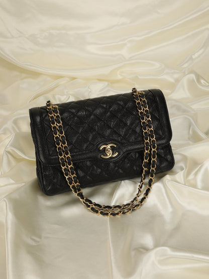 Extremely Rare Chanel Caviar Medium Paris Flap Bag