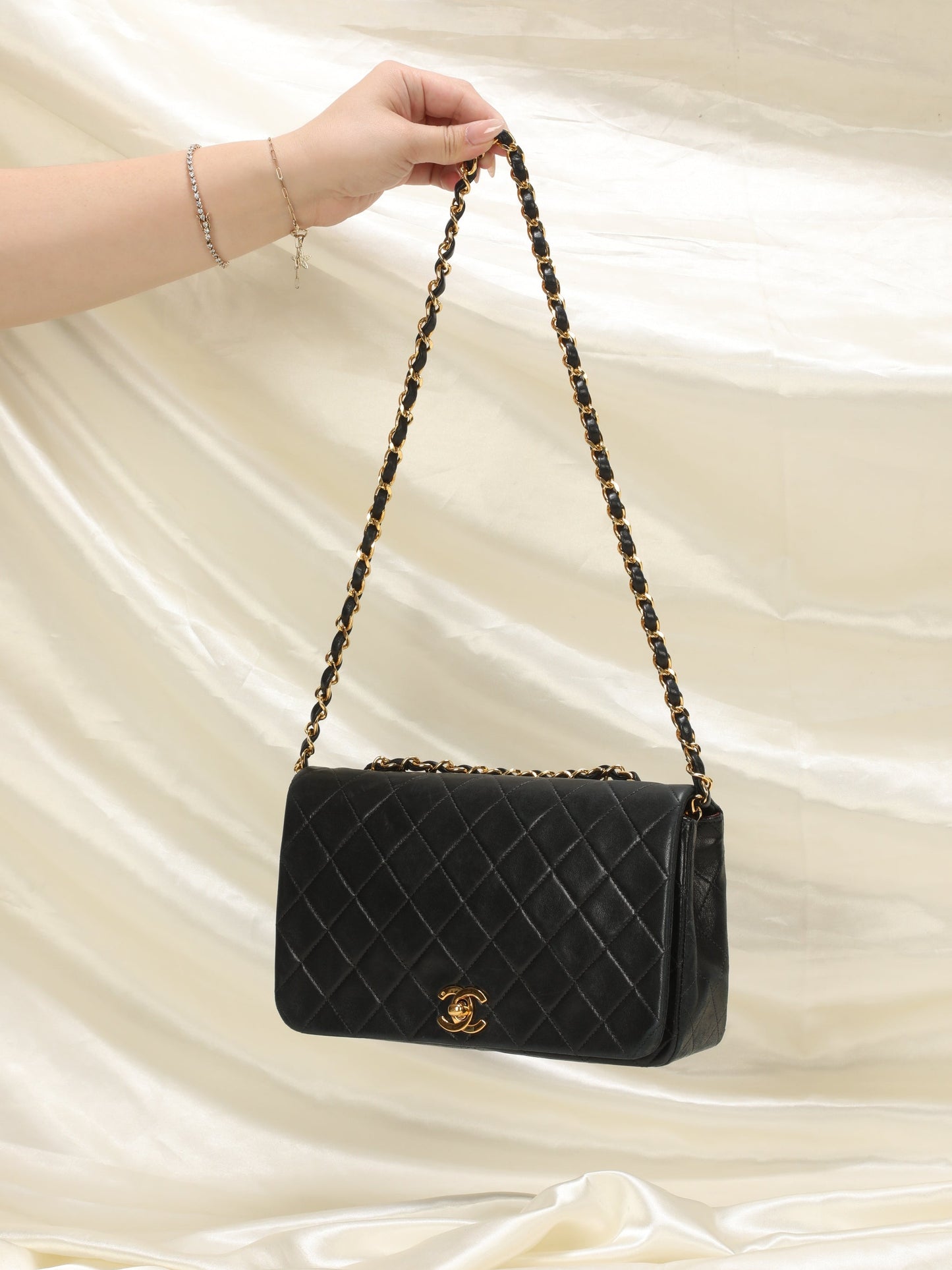 Chanel Medium Turnlock Lambskin Full Flap