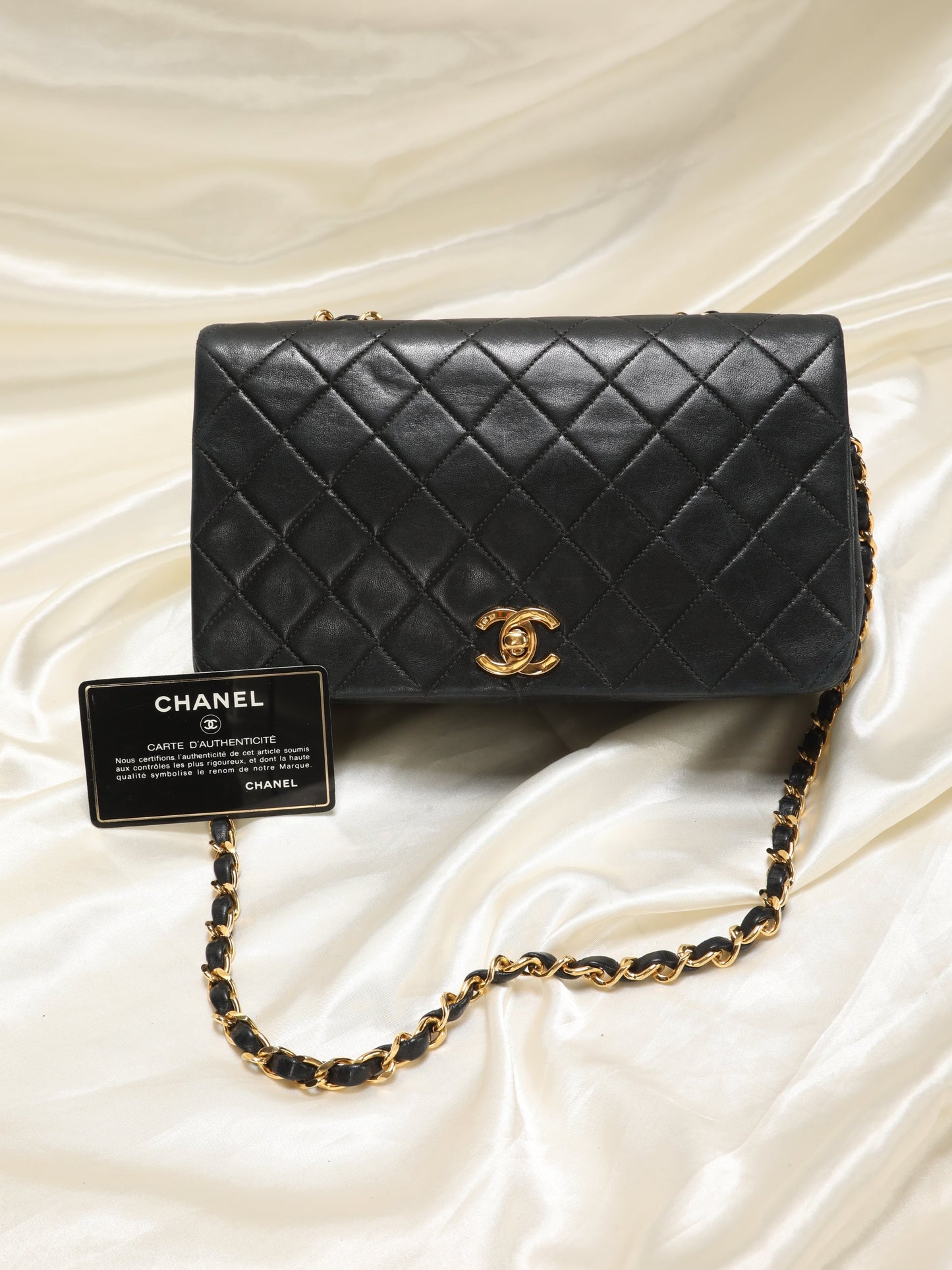 Chanel Medium Turnlock Lambskin Full Flap