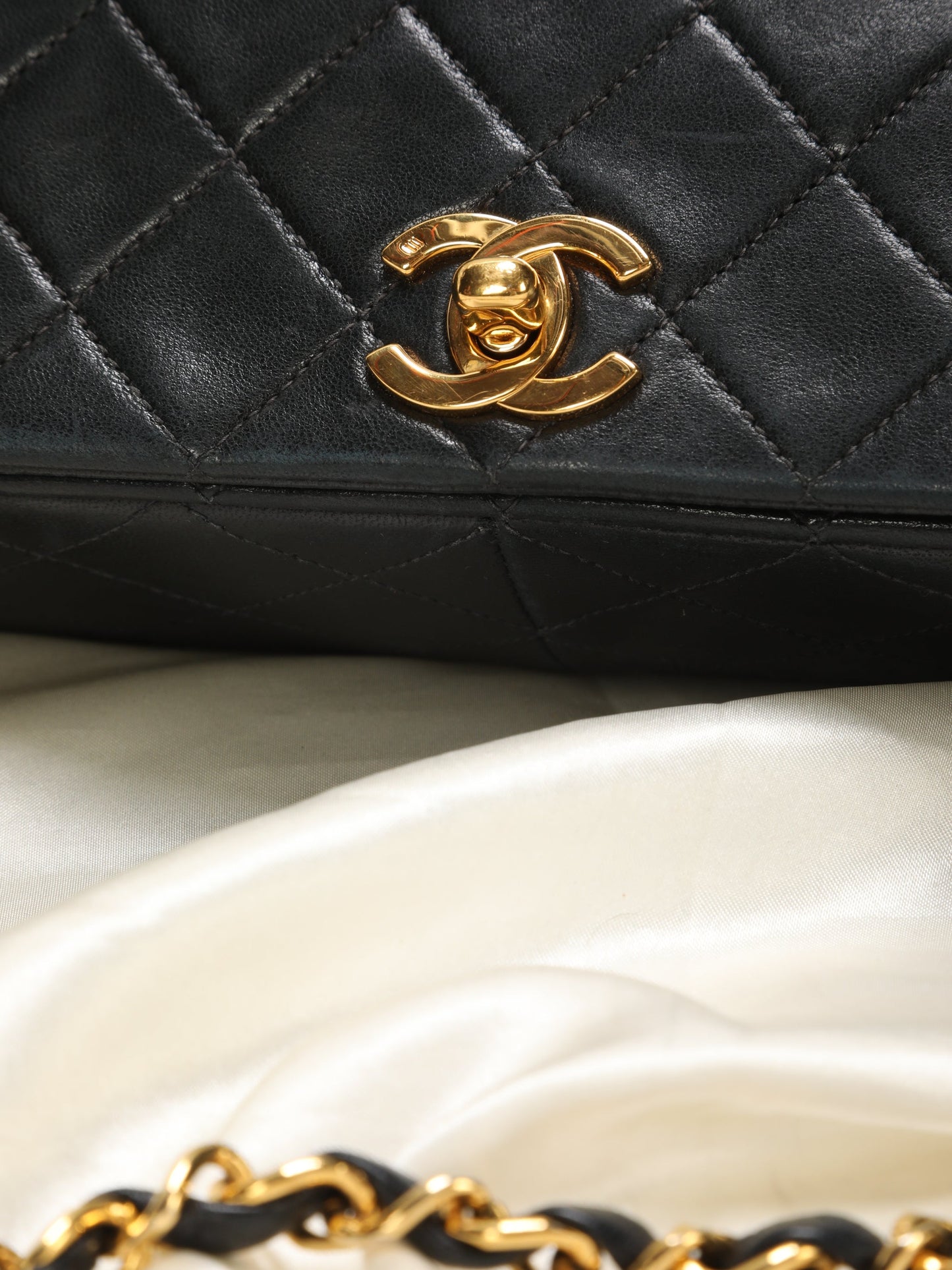 Chanel Medium Turnlock Lambskin Full Flap