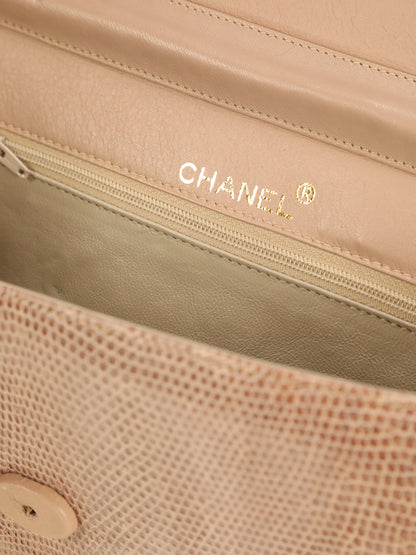 Chanel Lizard-Embossed Bag