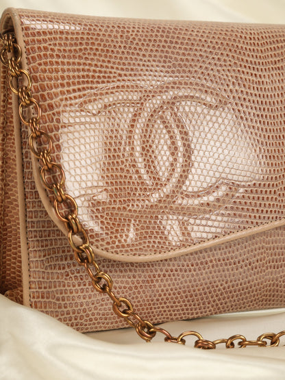Chanel Lizard-Embossed Bag