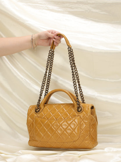 Chanel Mustard Top Handle Shoulder Bag