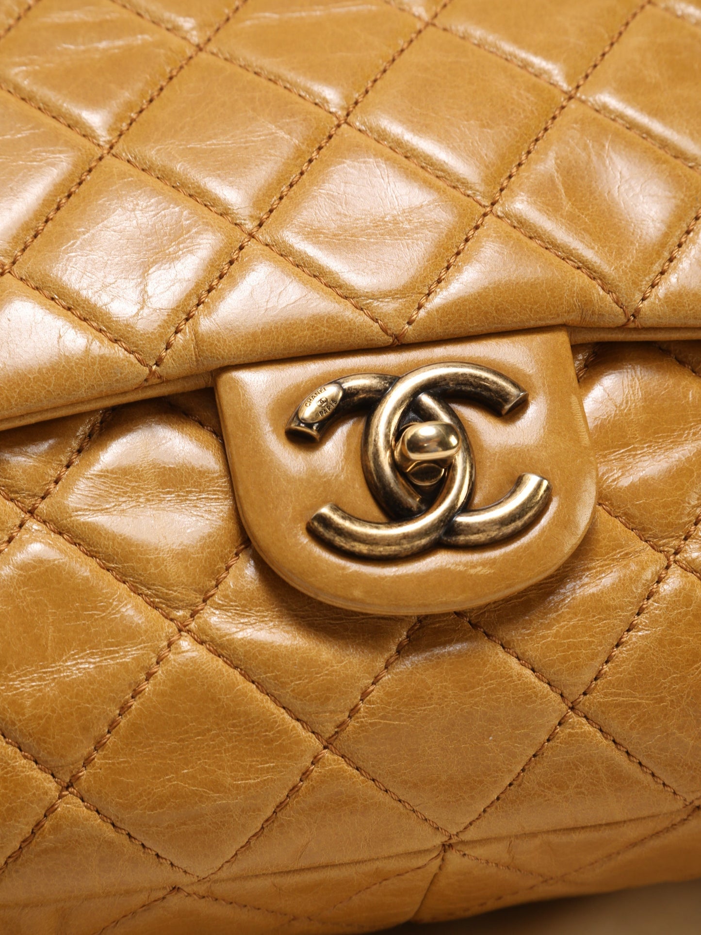 Chanel Mustard Top Handle Shoulder Bag