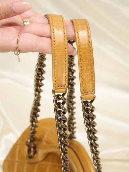 Chanel Mustard Top Handle Shoulder Bag