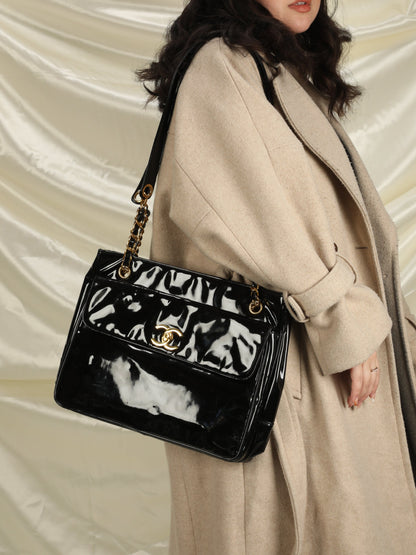 Chanel Patent Double-Sided Tote