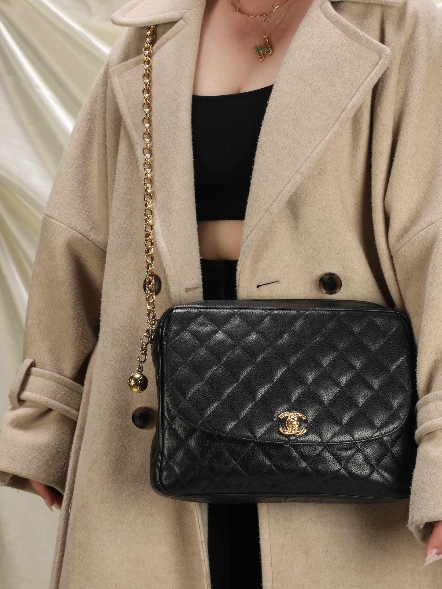 Extremely Rare Chanel Caviar Bijoux Camera Bag