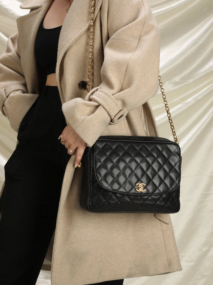 Extremely Rare Chanel Caviar Bijoux Camera Bag