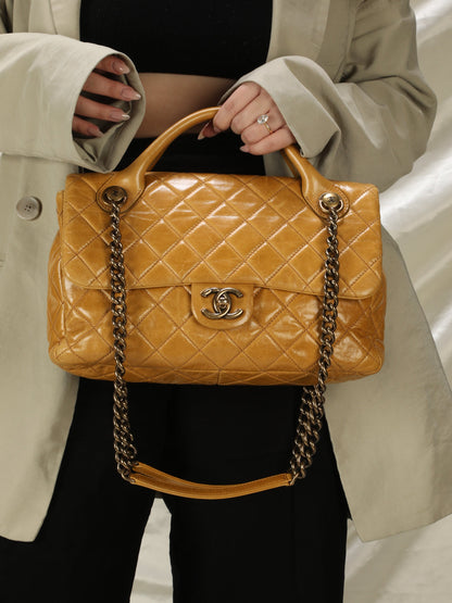 Chanel Mustard Top Handle Shoulder Bag