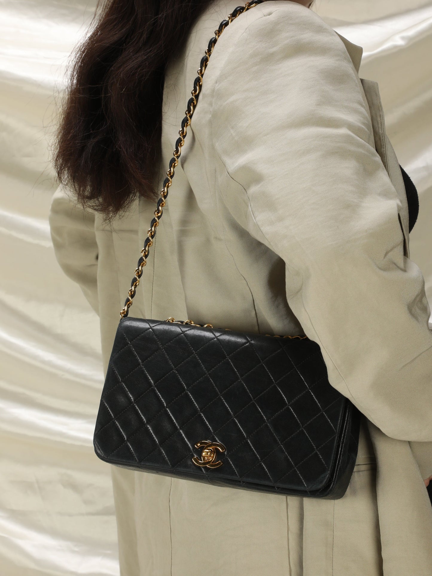 Chanel Medium Turnlock Lambskin Full Flap