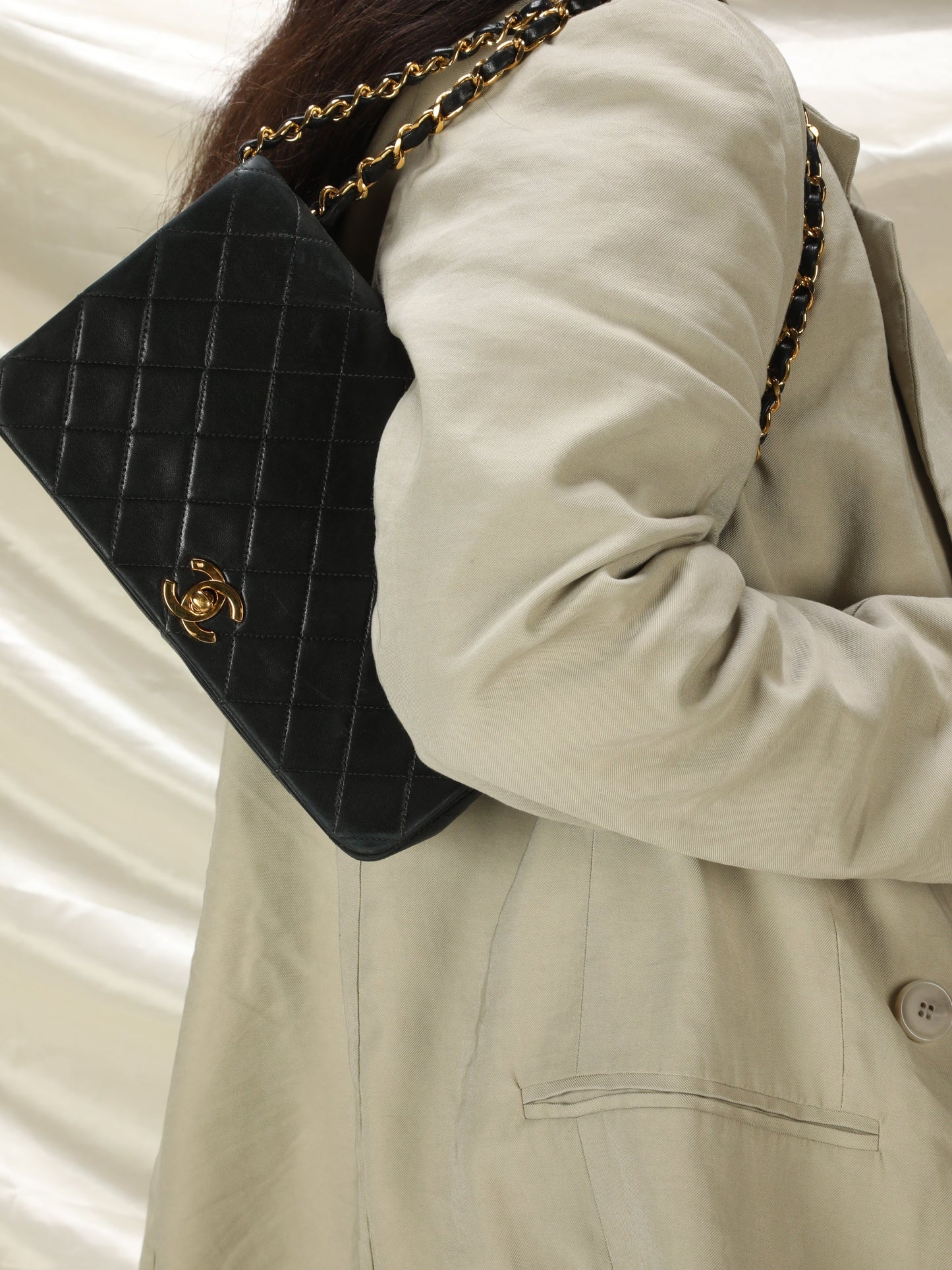 Chanel Medium Turnlock Lambskin Full Flap
