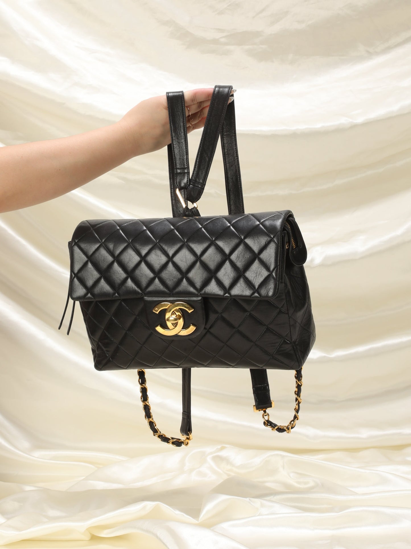 Extremely Rare Chanel Lambskin Classic Flap Backpack