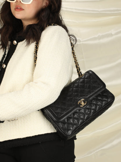 Extremely Rare Chanel Caviar Medium Paris Flap Bag