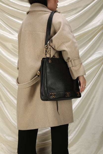 Chanel Caviar Logo Tote