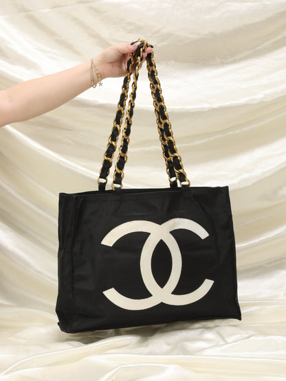Chanel Nylon Chunky Chain Tote