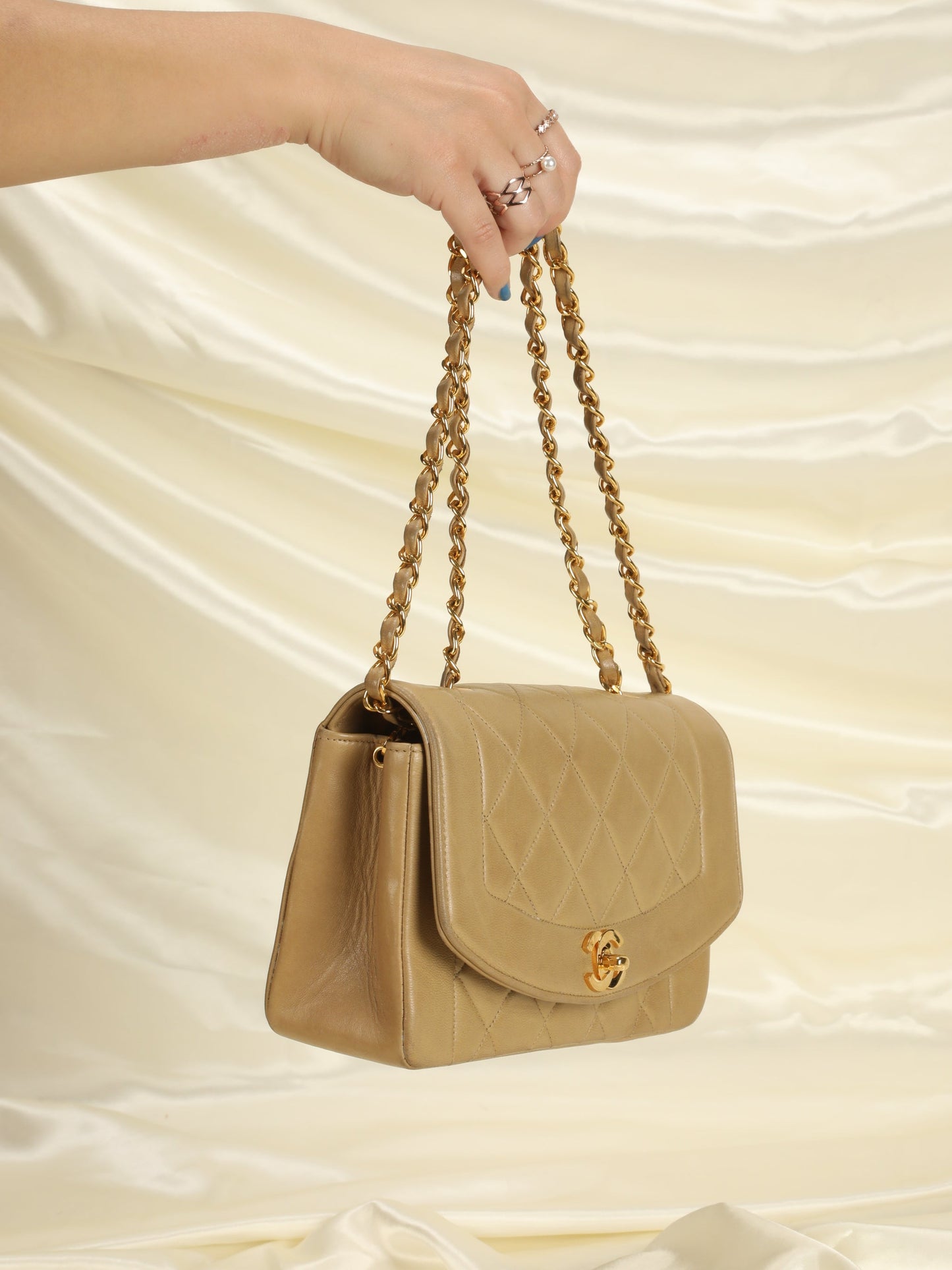 Chanel Taupe Small Diana Flap Bag