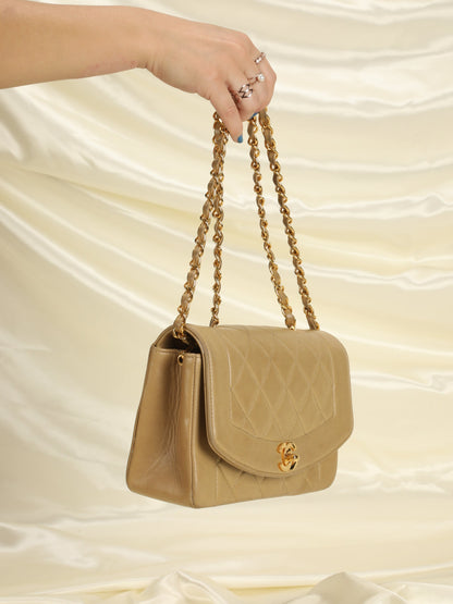 Chanel Taupe Small Diana Flap Bag