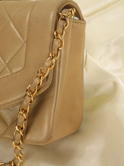 Chanel Taupe Small Diana Flap Bag