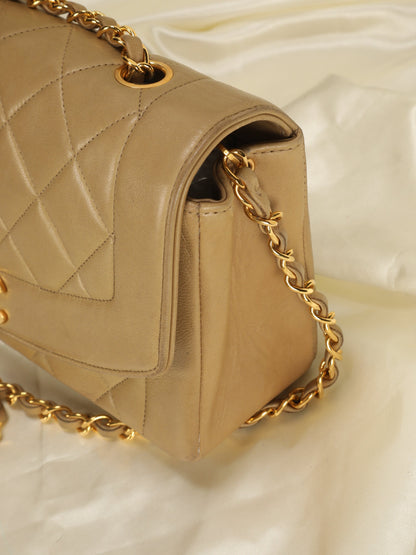 Chanel Taupe Small Diana Flap Bag